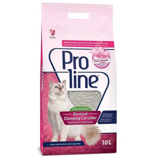 Proline Bebek Pudralı Bentonit Kedi Kumu 10 Lt Proline Bebek Pudralı Bentonit Kedi Kumu 10 Lt
