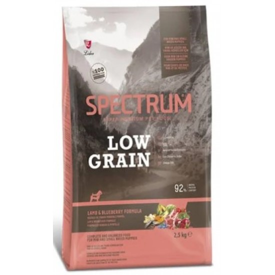 Spectrum Low Grain Kuzu Etli ve Yaban Mersinli Mini ve Küçük Irk Yetişkin Köpek Maması 2,5kg Spectrum Low Grain Kuzu Etli ve Yaban Mersinli Mini ve Küçük Irk Yetişkin Köpek Maması 2,5kg