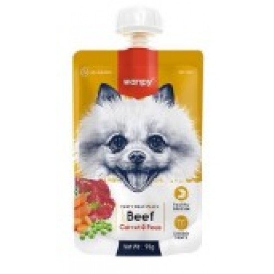 Wanpy Sığır Etli ve Havuçlu Ezme Köpek Ödülü 90 Gr Wanpy Sığır Etli ve Havuçlu Ezme Köpek Ödülü 90 Gr